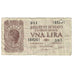 Banknote, Italy, 1 Lira, 1944, 1944-11-23, KM:29b, VF(30-35)