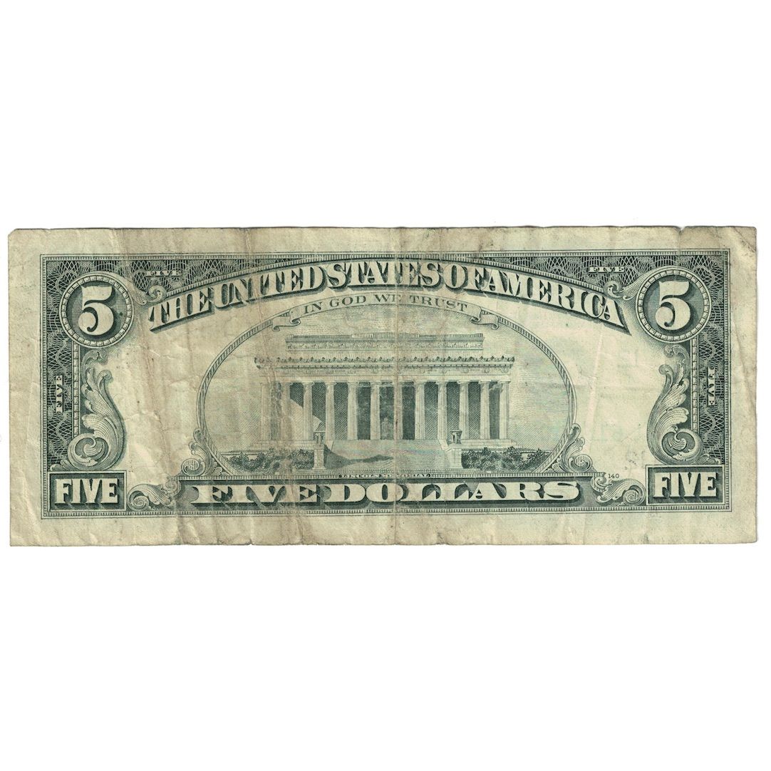 Billete, Five Dollars, 1988, Estados Unidos, San Francisco, KM:3795, BC