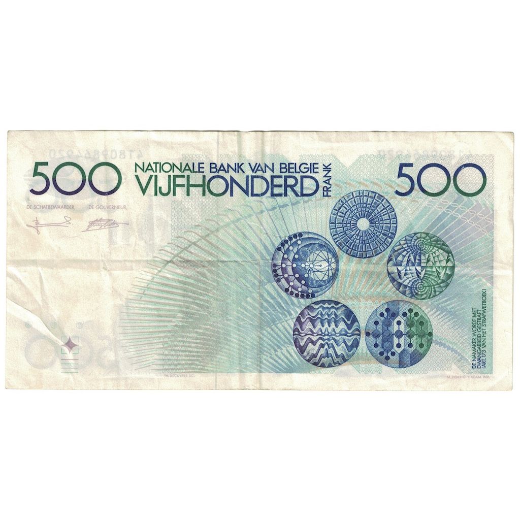 Banknote, Belgium, 500 Francs, Undated (1998), KM:149, EF(40-45)