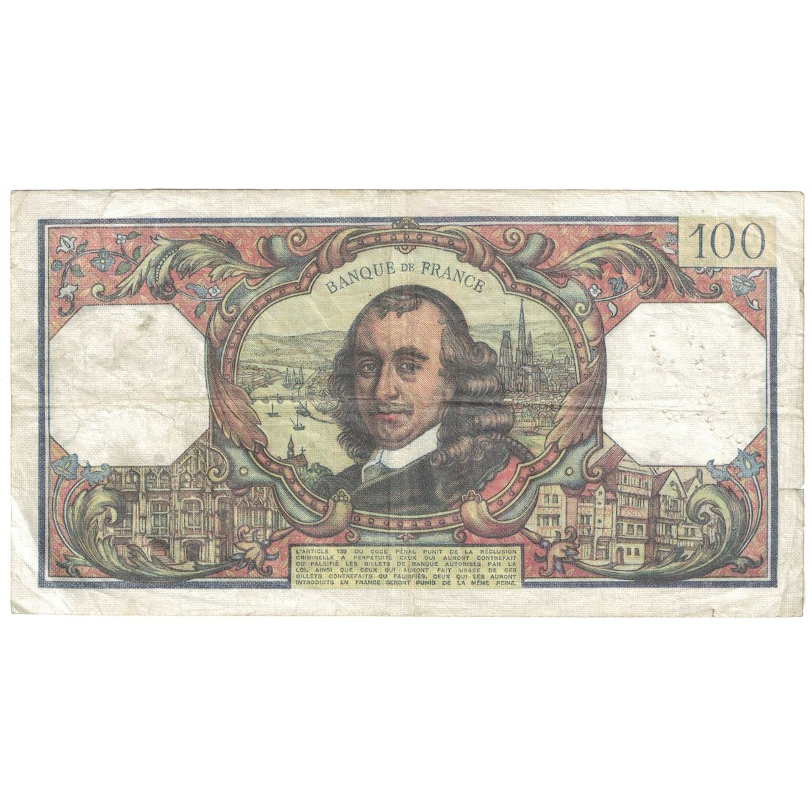 Francja, 100 Francs, Corneille, 1977, M.1139, VF(30-35), Fayette:65.60, KM:149f