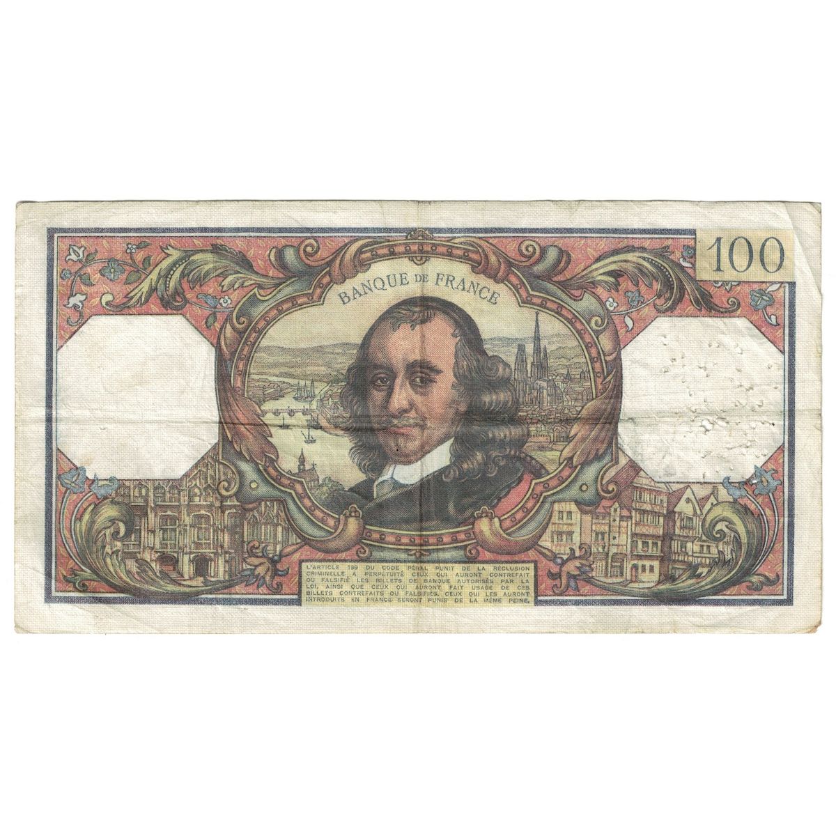 Francja, 100 Francs, Corneille, 1974, Q.790, VF(20-25), Fayette:65.45, KM:149d