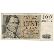 Billete, 100 Francs, 1958, Bélgica, KM:129c, BC+