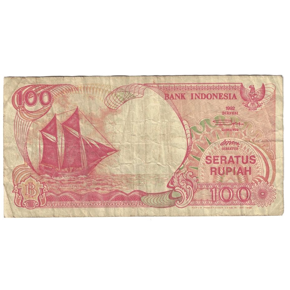 Geldschein, Indonesien, 100 Rupiah, 1996, KM:127e, S+