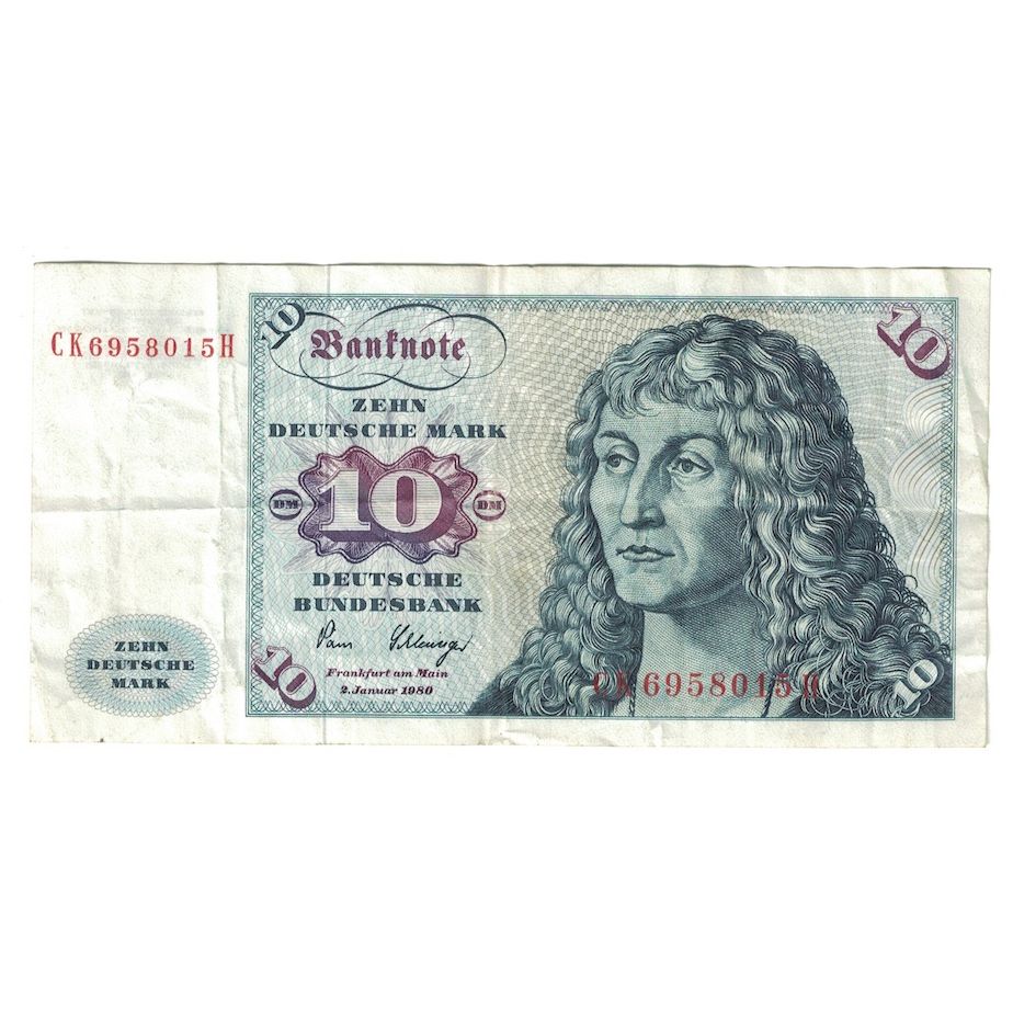 Banknot, Niemcy - RFN, 10 Deutsche Mark, 1980, 1980-01-02, KM:31d, VF(30-35)