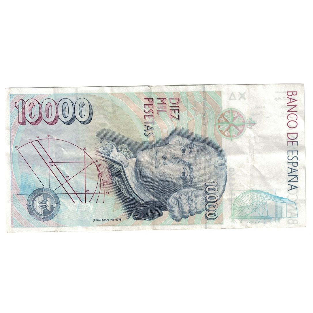 Geldschein, Spanien, 10,000 Pesetas, 1992-1996, KM:166, SS+