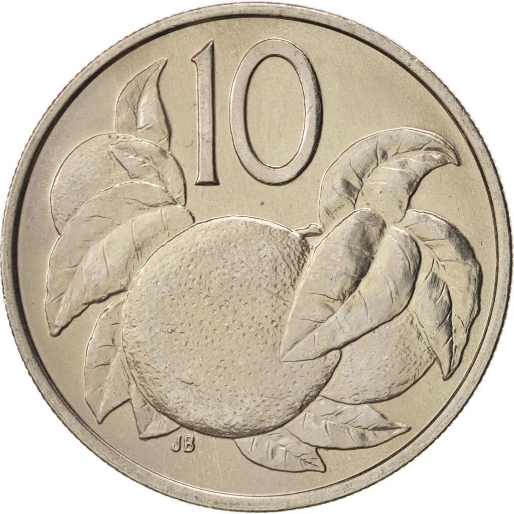 Cook Islands, Elizabeth II, 10 Cents, 1972, Franklin Mint, MS(63), Copper-nickel