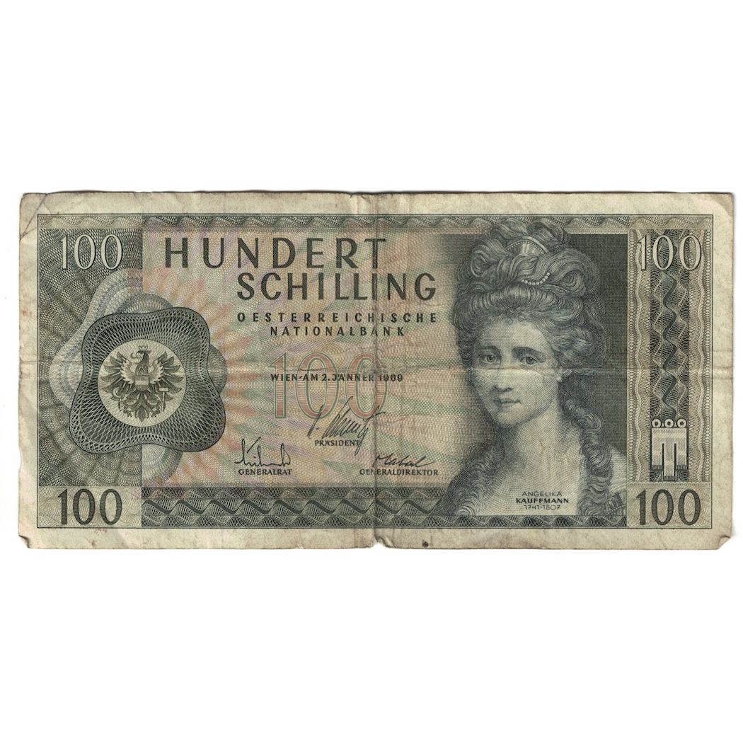 Biljet, Oostenrijk, 100 Schilling, 1969 (1970), KM:145a, TB+