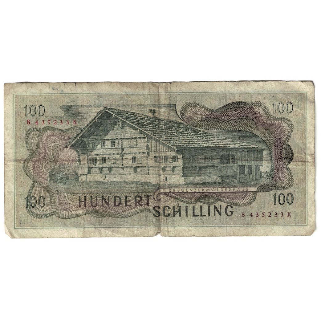 Biljet, Oostenrijk, 100 Schilling, 1969 (1970), KM:145a, TB+