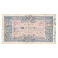 Francja, 1000 Francs, Bleu et Rose, 1916, O.945, VF(30-35), Fayette:36.30