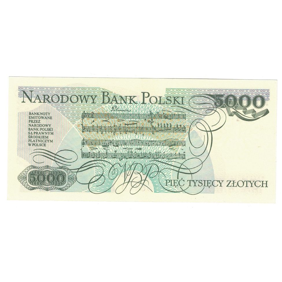 Banknote, Poland, 5000 Zlotych, 1988, 1988-12-01, KM:150c, UNC(64)