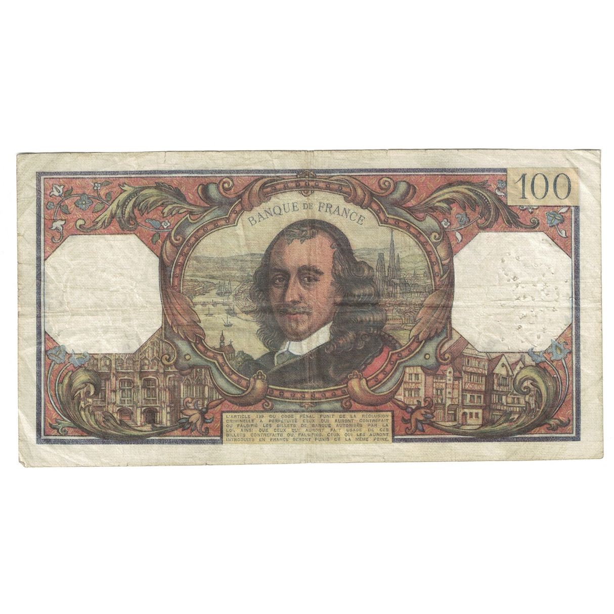 France, 100 Francs, Corneille, 1971, Z.599, TB+, Fayette:65.37, KM:149d
