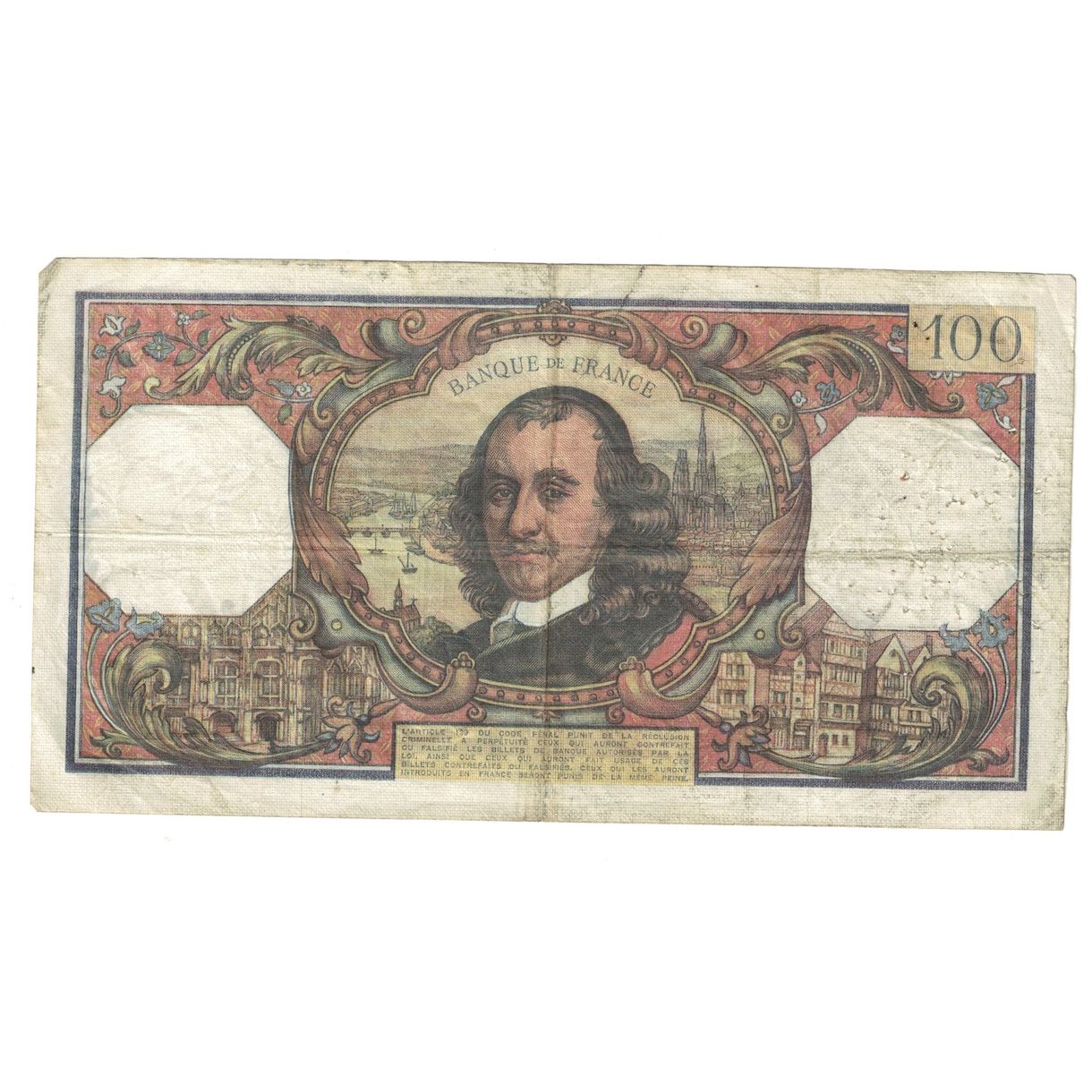 Francia, 100 Francs, Corneille, 1972, O.641, MB+, Fayette:65.39, KM:149d