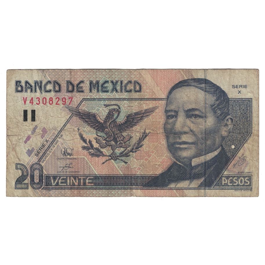 Billet, Mexique, 20 Pesos, 1996, 1996-05-10, KM:106b, TB