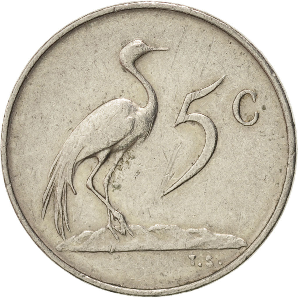 South Africa, 5 Cents, 1973, AU(50-53), Nickel, KM:84