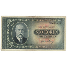 Banknote, Czechoslovakia, 100 Korun, undated (1945), KM:63a, EF(40-45)