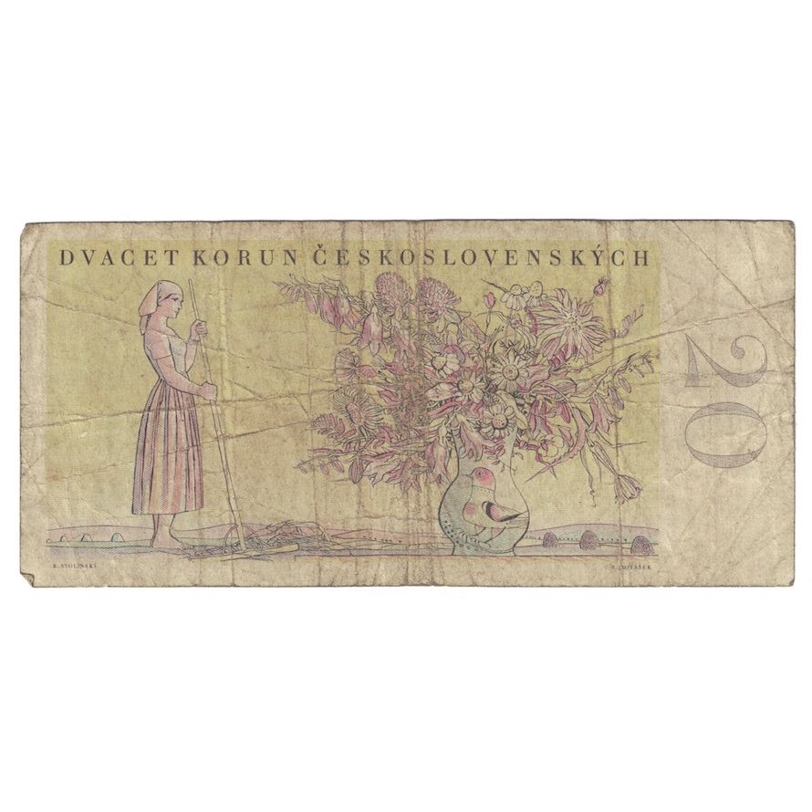 Billete, 20 Korun, 1949, Checoslovaquia, 1949-05-01, KM:70b, BC