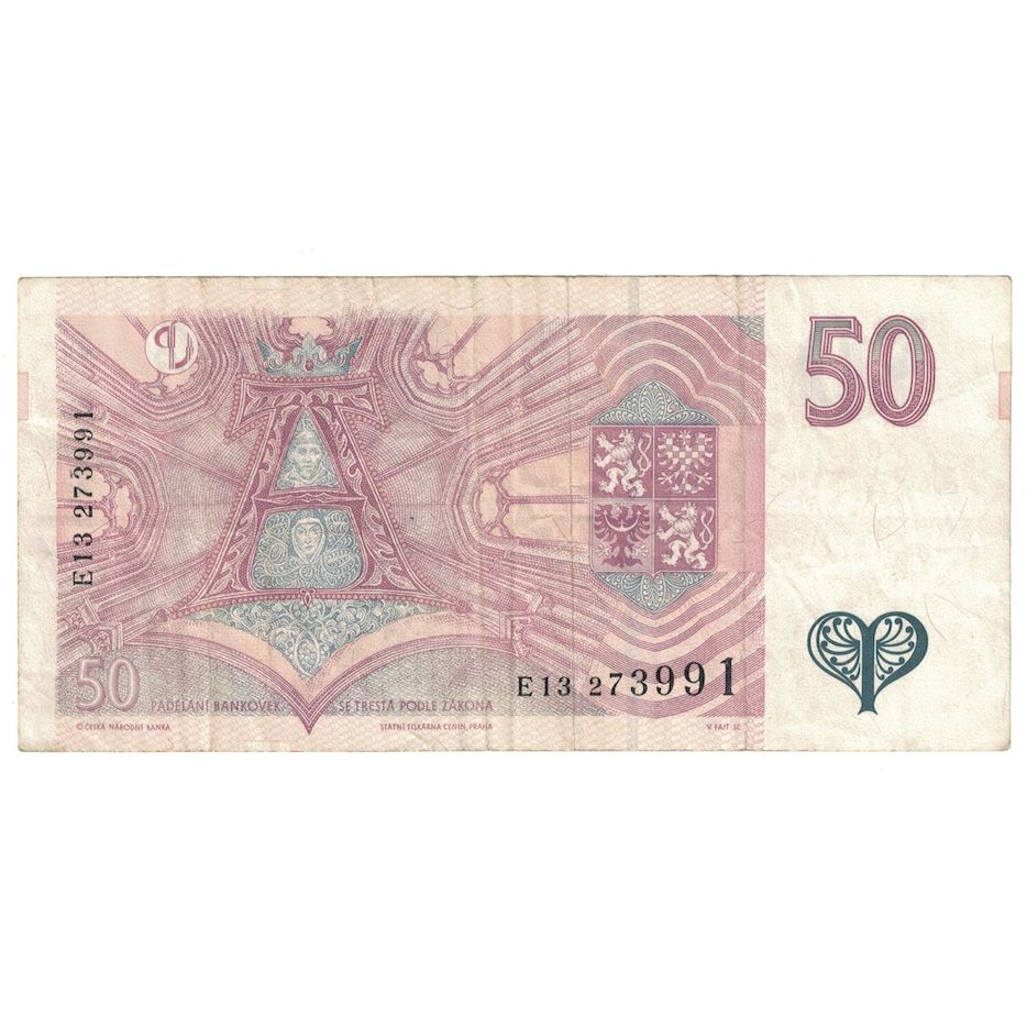Banknot, Czechy, 50 Korun, 1997, KM:17, EF(40-45)