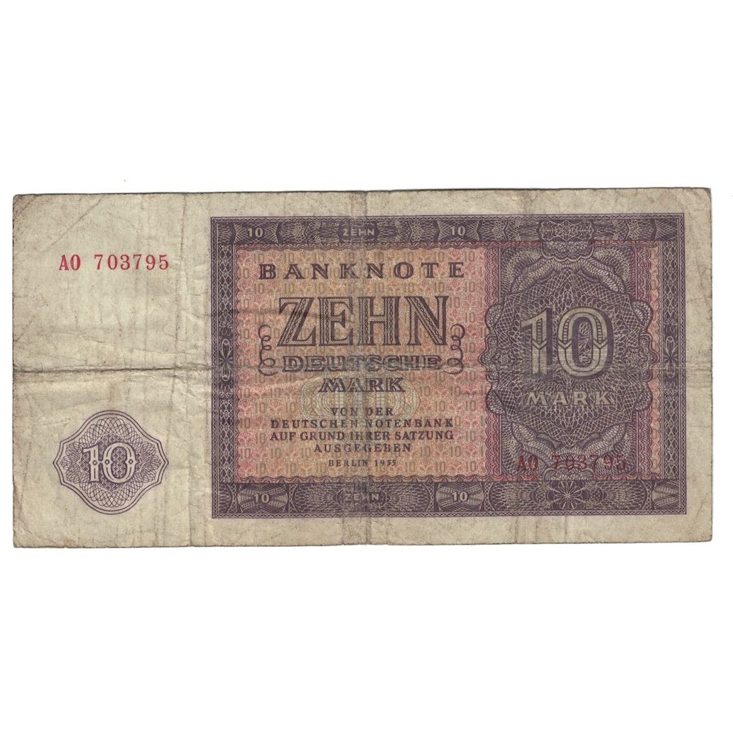 Banknote, Germany - Democratic Republic, 10 Deutsche Mark, 1955, KM:18a