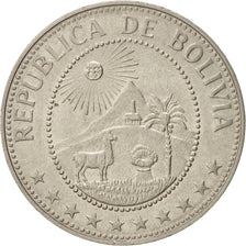 Bolivia, 50 Centavos, 1974, AU(55-58), Nickel Clad Steel, KM:190