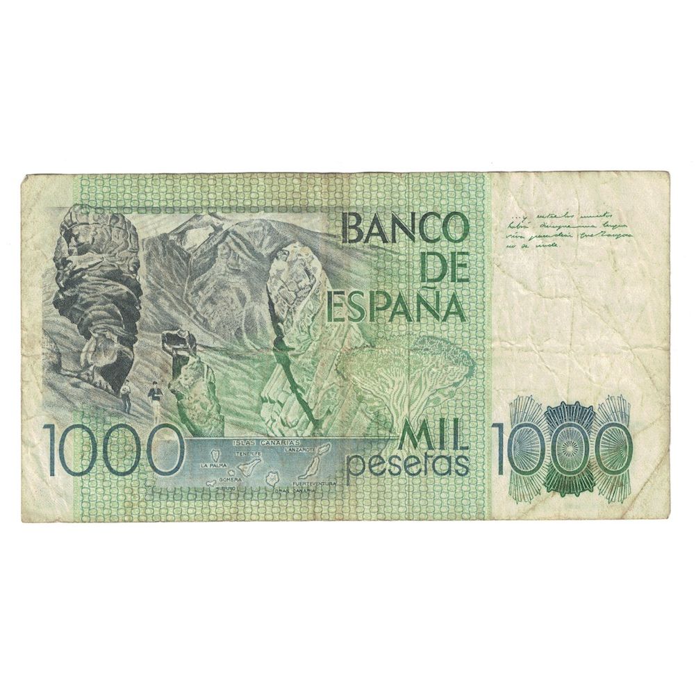 Banknot, Hiszpania, 1000 Pesetas, 1979, 1979-10-23, KM:158, VF(30-35)