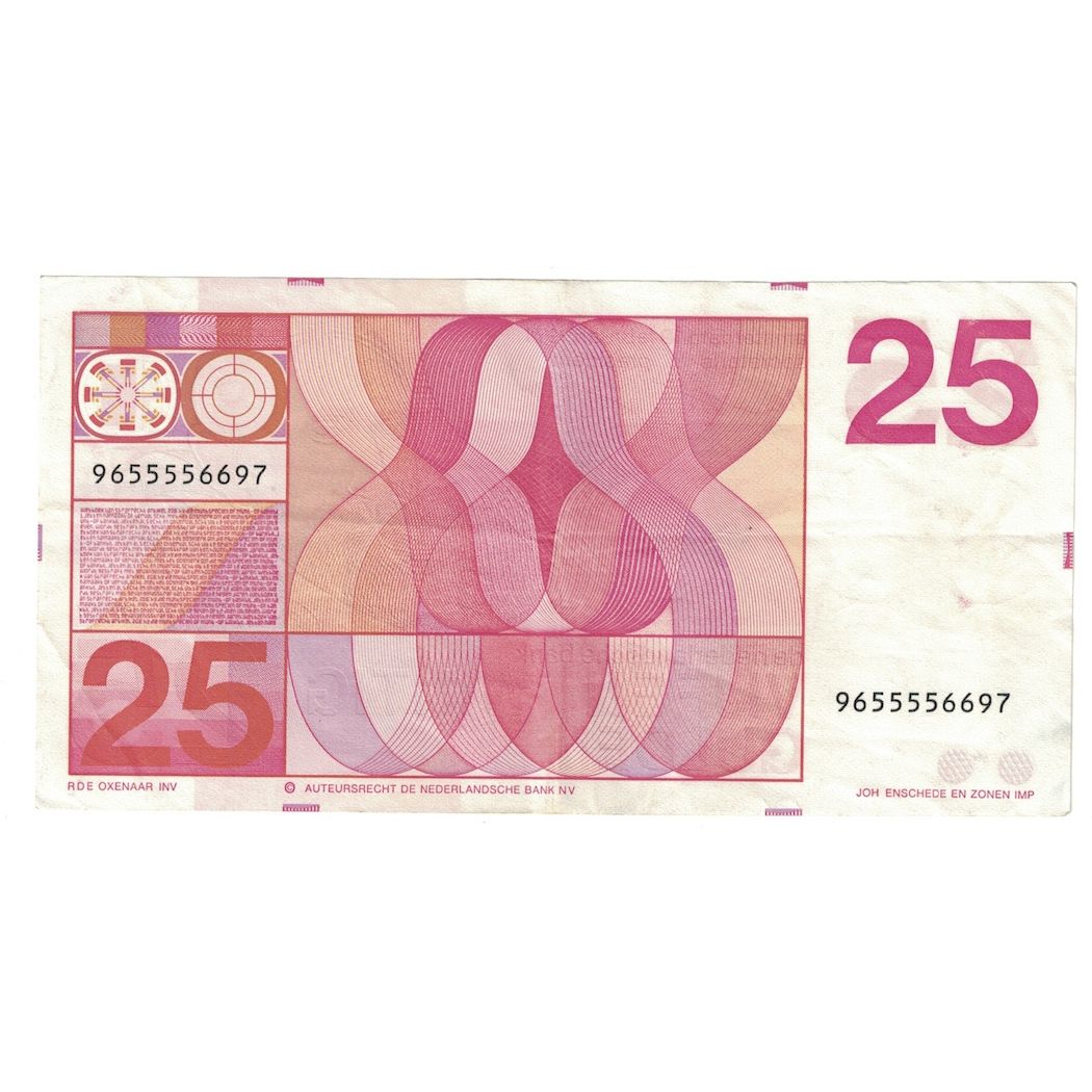 Banknote, Netherlands, 25 Gulden, 1971, 1971-02-10, KM:92a, AU(50-53)