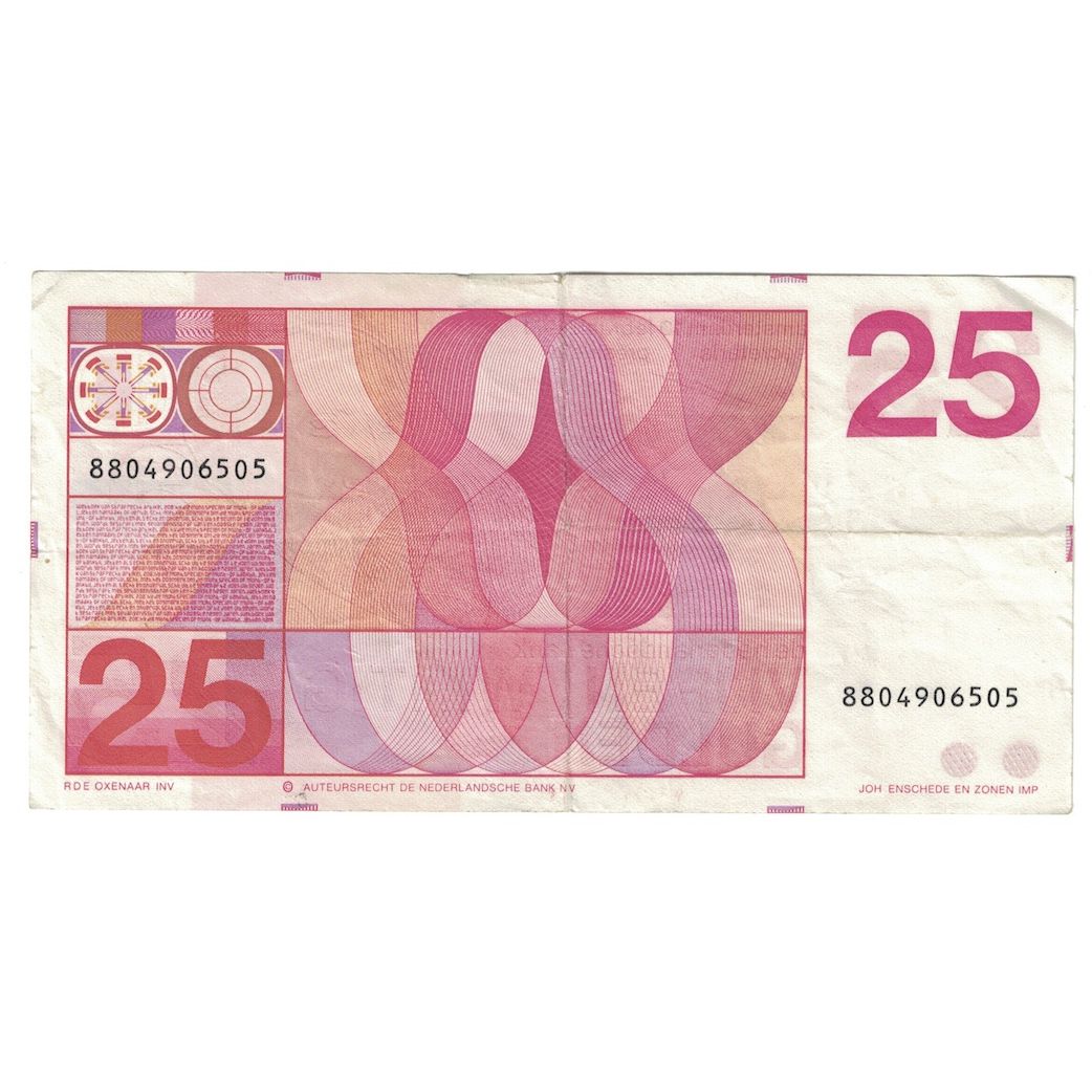 Billete, 25 Gulden, 1971, Países Bajos, 1971-02-10, KM:92a, MBC