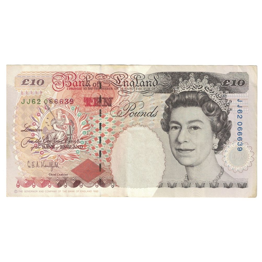Banknote, Great Britain, 10 Pounds, 1993-1998, KM:386a, EF(40-45)