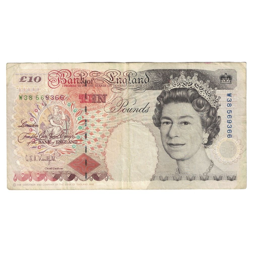 Banknote, Great Britain, 10 Pounds, 1993-1998, KM:386a, VF(30-35)