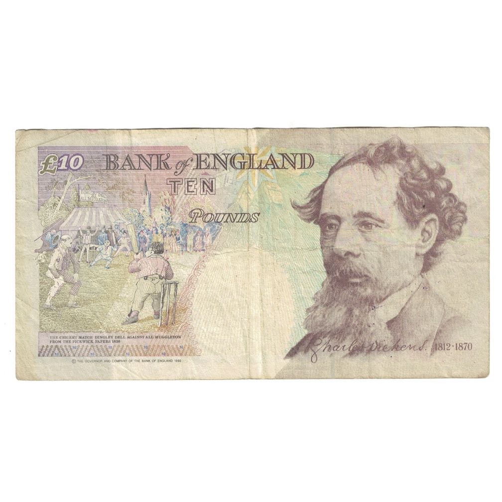 Banknote, Great Britain, 10 Pounds, 1993-1998, KM:386a, VF(30-35)