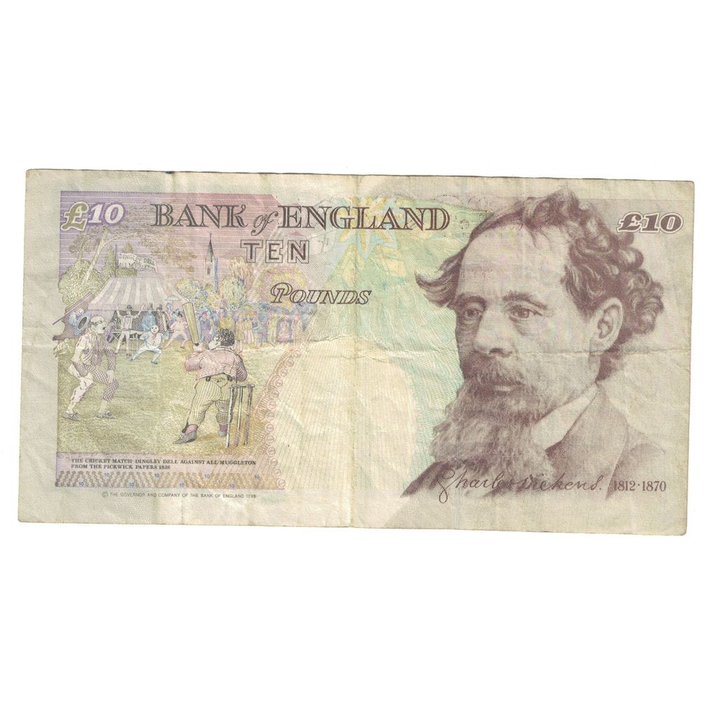 Billet, Grande-Bretagne, 10 Pounds, 1993-1998, KM:386a, TB+