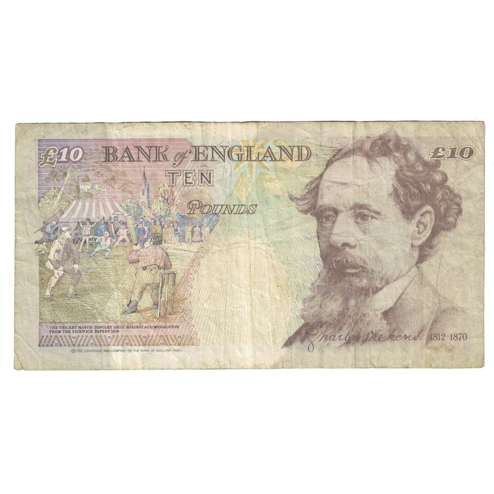 Banknote, Great Britain, 10 Pounds, 1993-1998, KM:386a, VF(30-35)