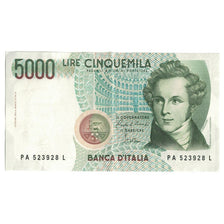 Nota, Itália, 5000 Lire, 1985, 1985-01-04, KM:111b, AU(55-58)