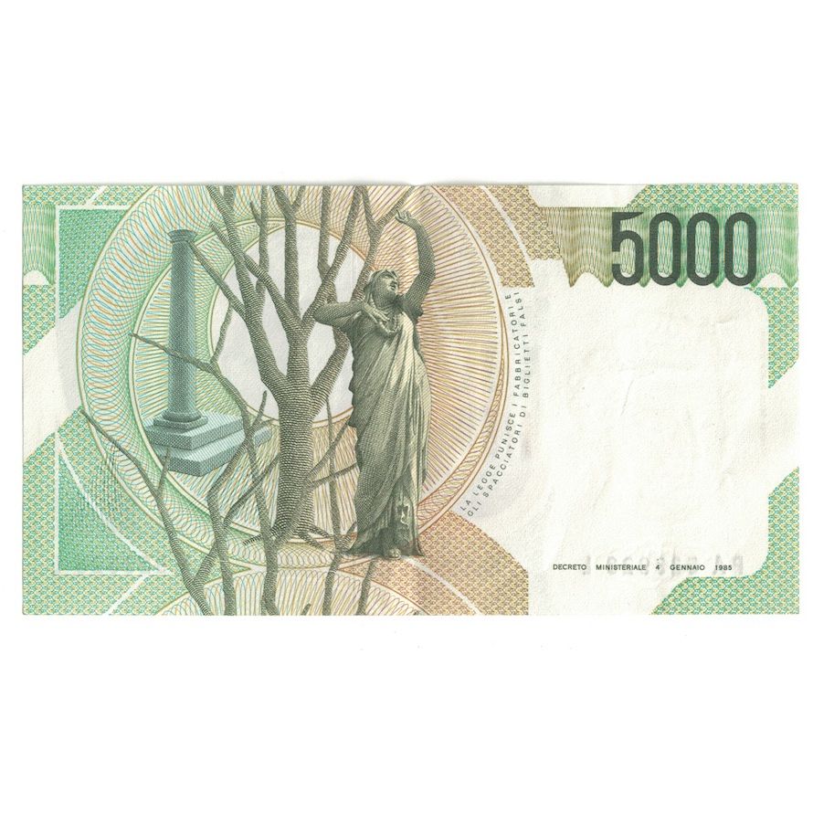 Banknote, Italy, 5000 Lire, 1985, 1985-01-04, KM:111b, AU(55-58)
