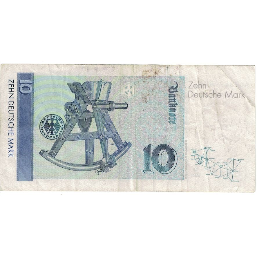 Billet, République fédérale allemande, 10 Deutsche Mark, 1989, 1989-01-02