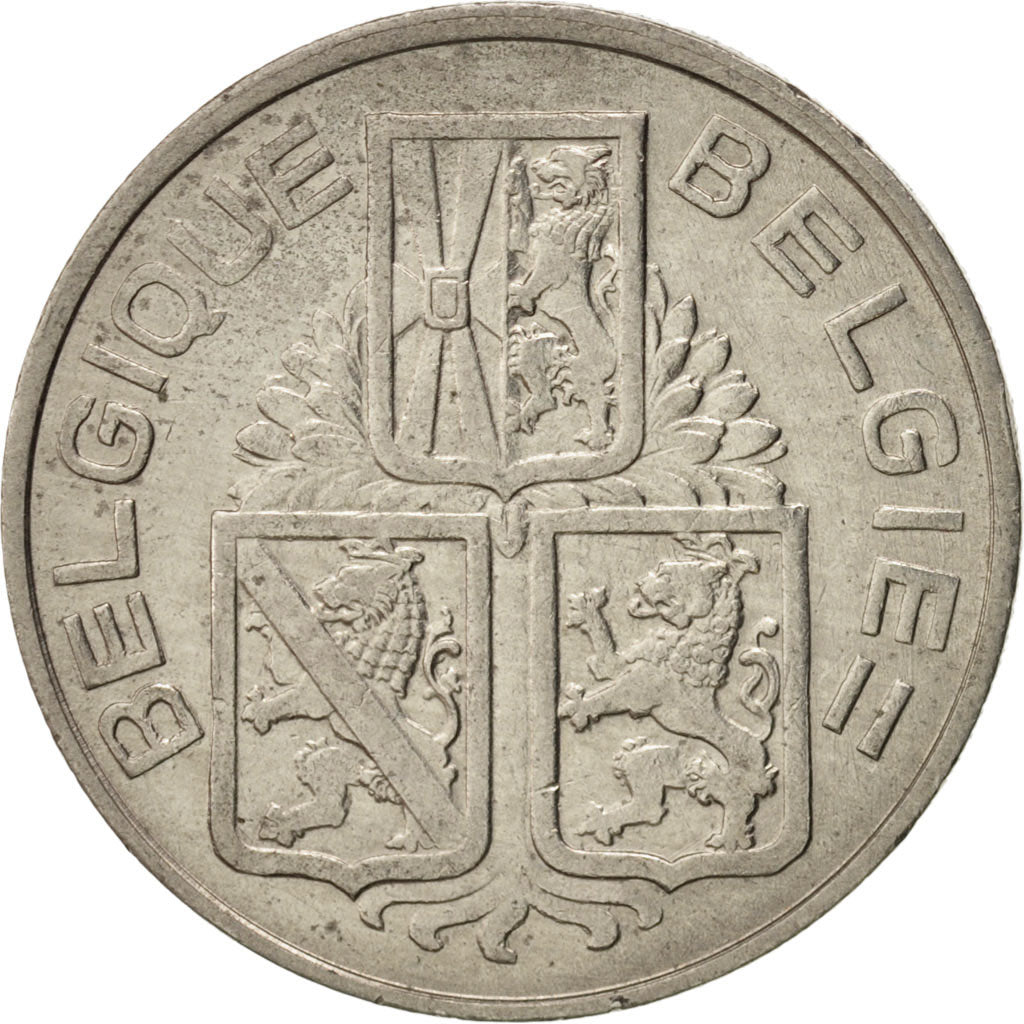 Belgium, Franc, 1939, AU(50-53), Nickel, KM:119
