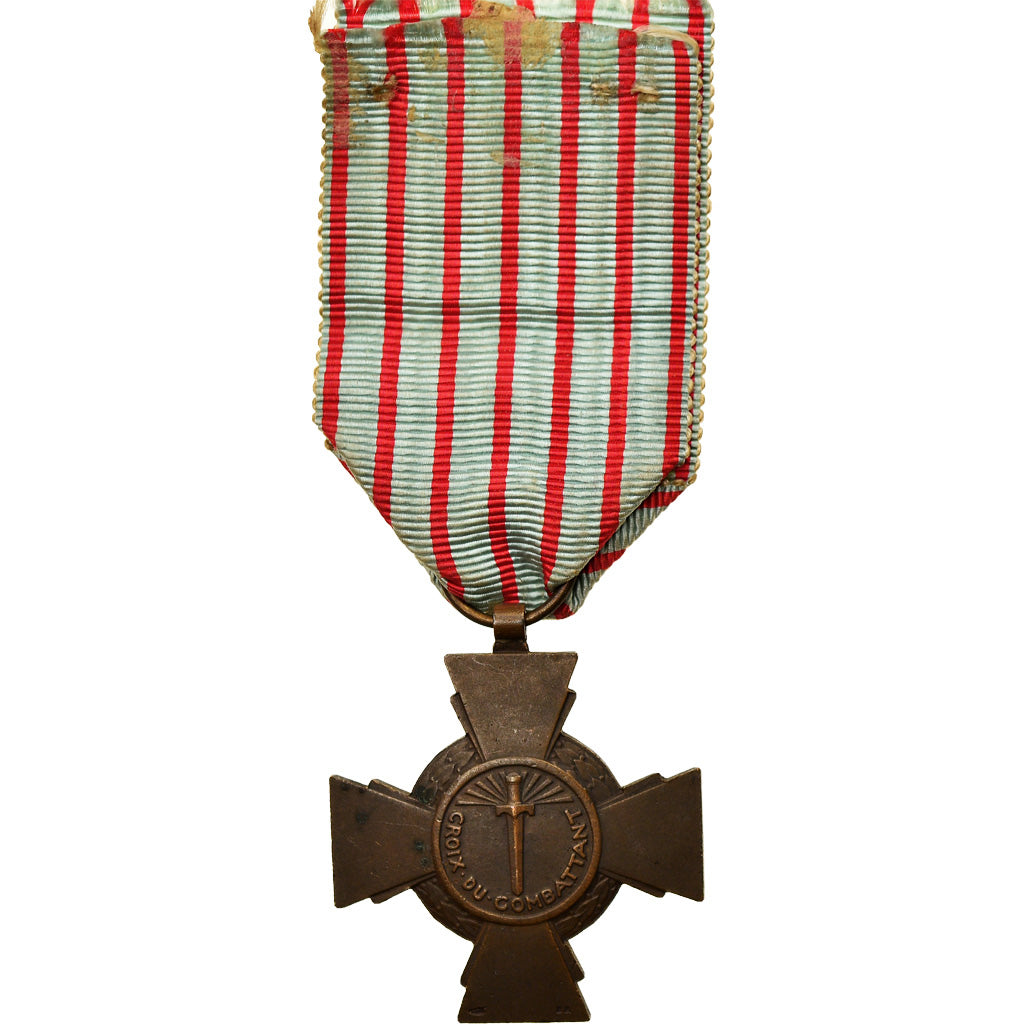 France, Croix du Combattant, Medal, 1914-1918, Very Good Quality, Bronze, 36