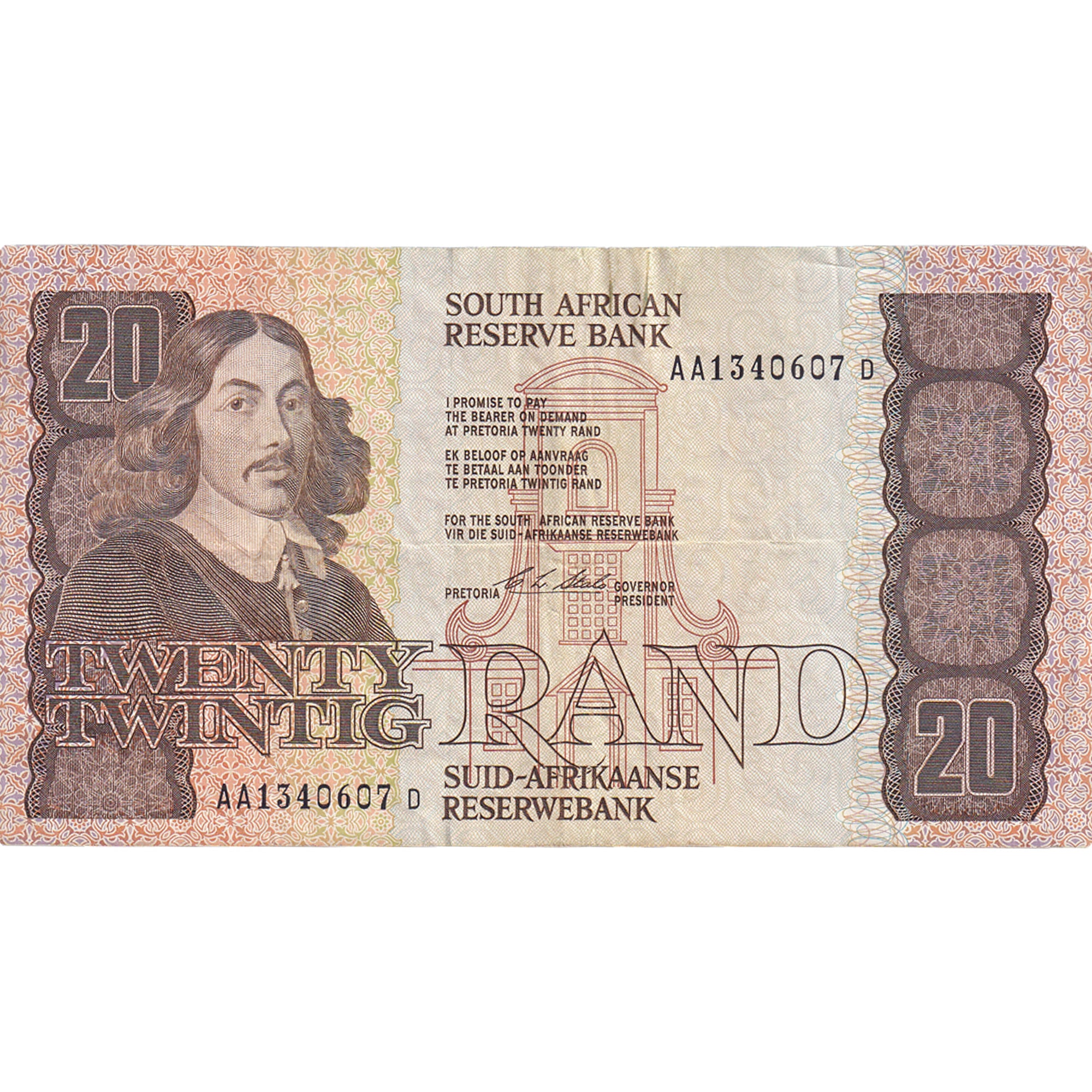Banknote, South Africa, 20 Rand, ND (1982-85), KM:121c, EF(40-45)