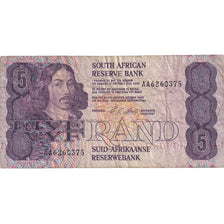 Nota, África do Sul, 5 Rand, 1990-1994, KM:119e, VF(30-35)