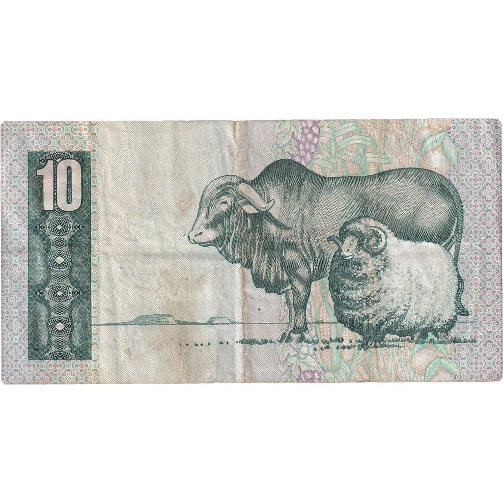Banknote, South Africa, 10 Rand, 1975, KM:113c, VF(30-35)
