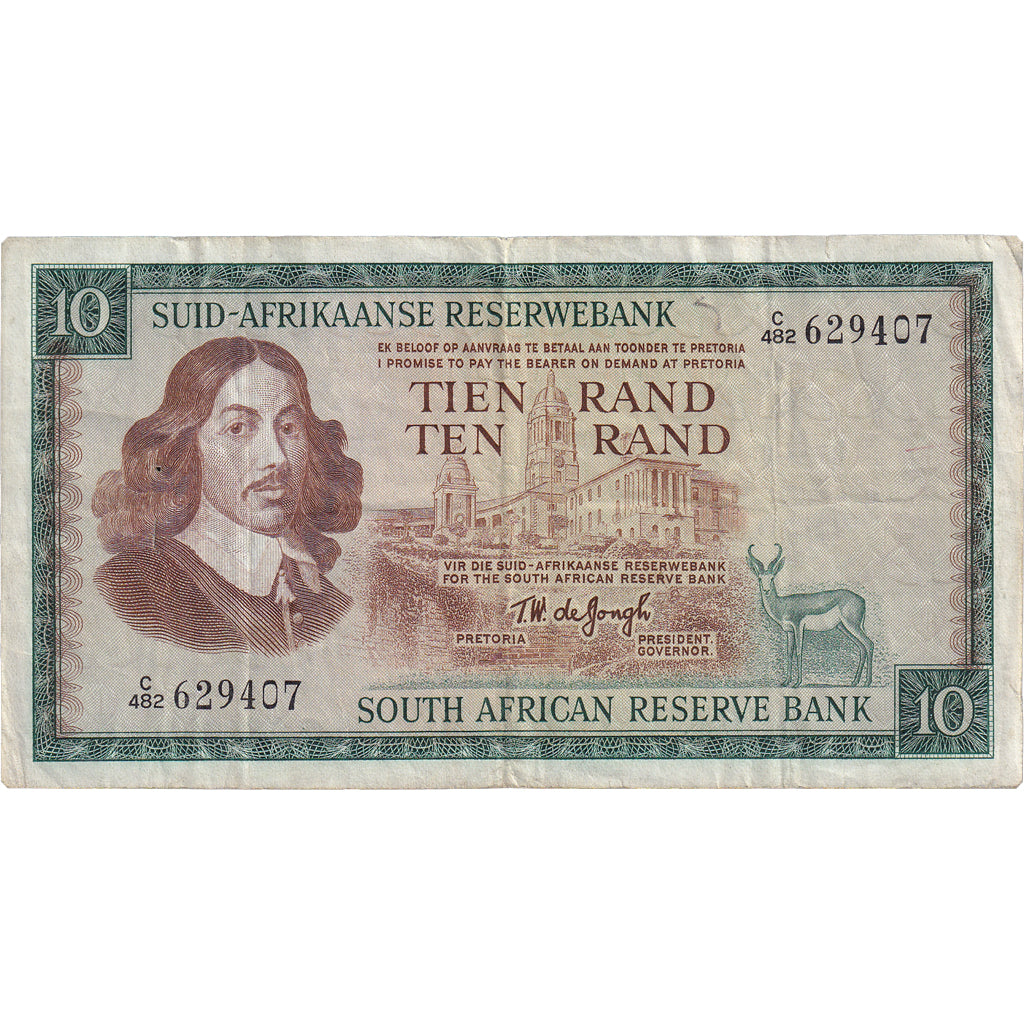 Banknote, South Africa, 10 Rand, Undated (1978-81), KM:120A, AU(55-58)