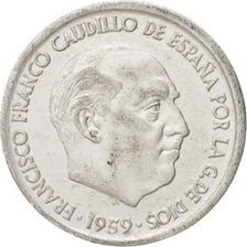 Spain, Francisco Franco, caudillo, 10 Centimos, 1959, AU(55-58), Aluminum