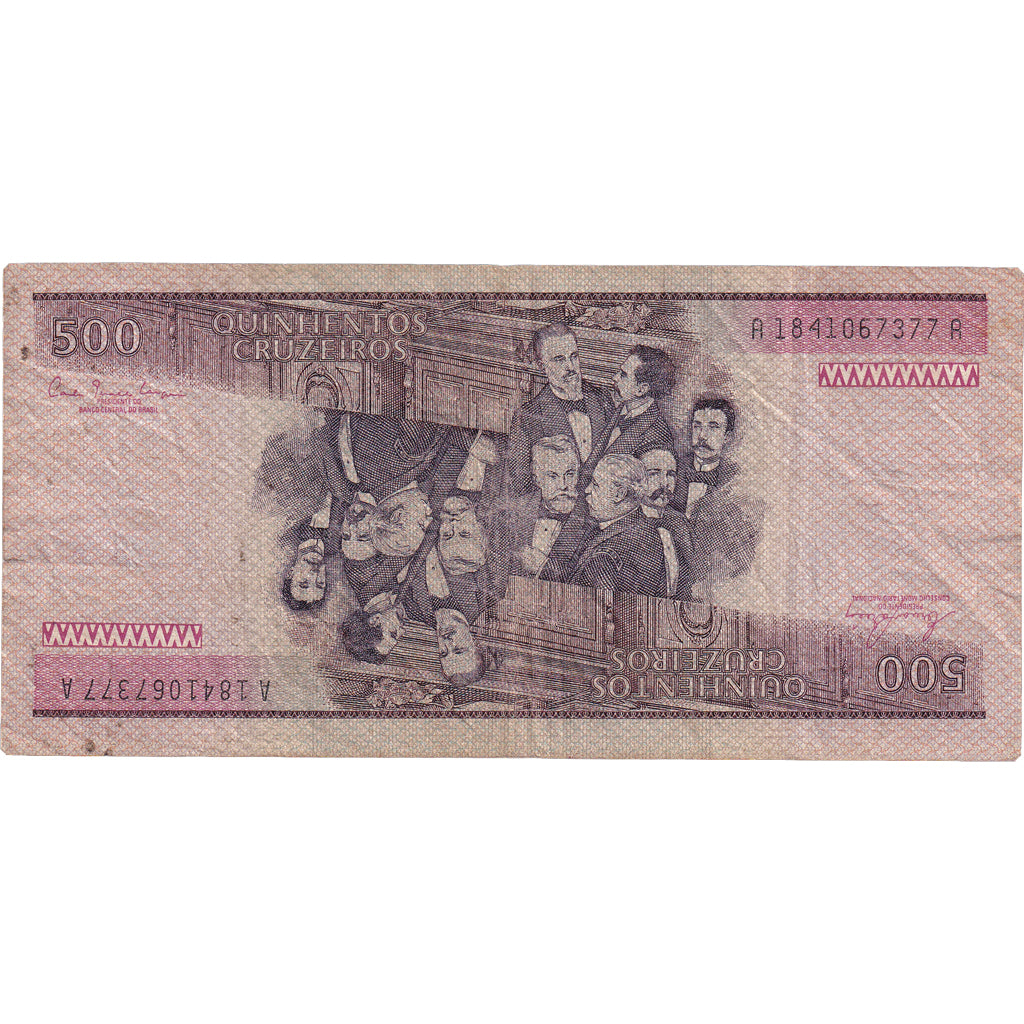 Billete, 500 Cruzeiros, 1981, Brasil, KM:200a, BC+