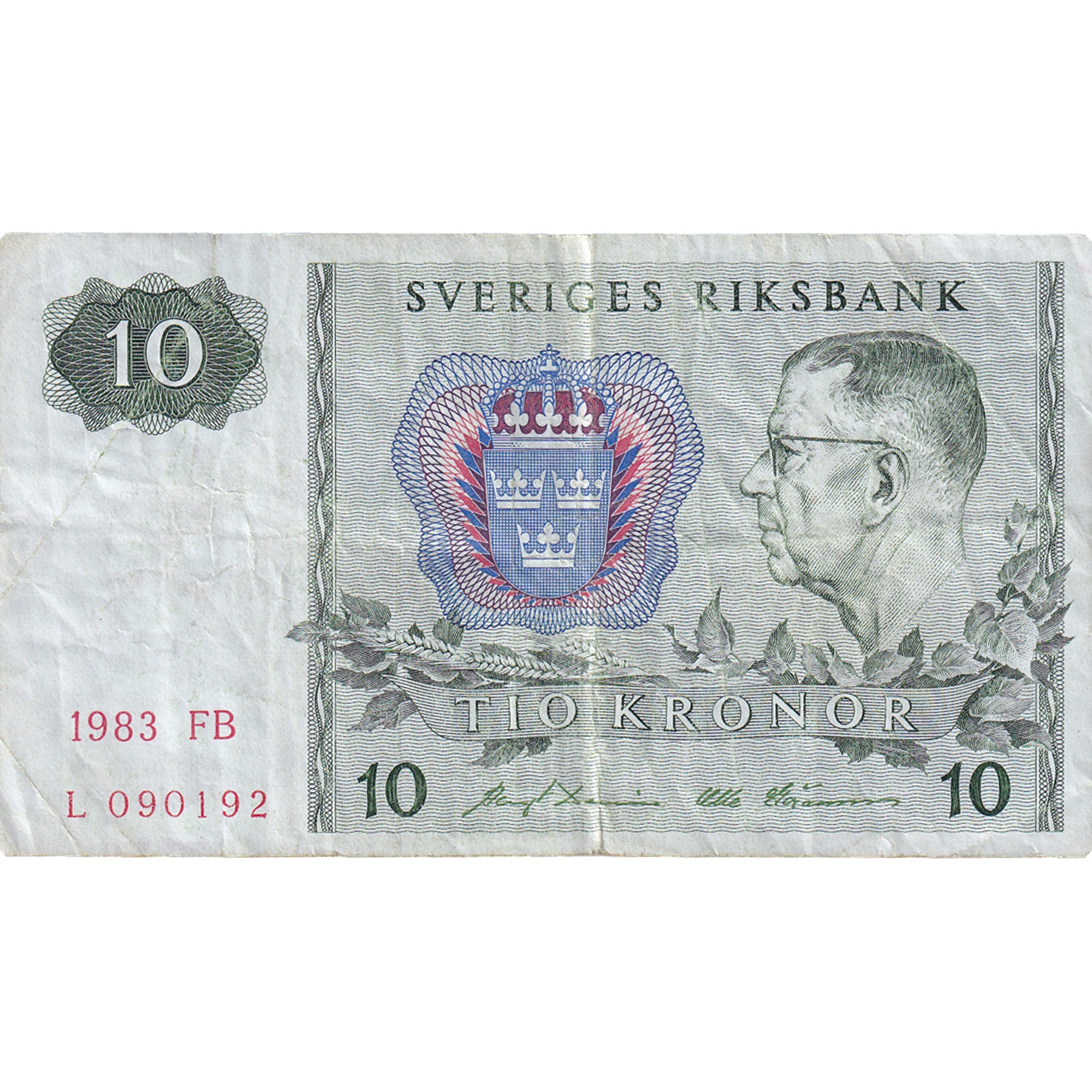 Banconote, Svezia, 10 Kronor, 1983, KM:52d, MB+