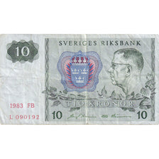 Banknote, Sweden, 10 Kronor, 1983, KM:52d, VF(30-35)