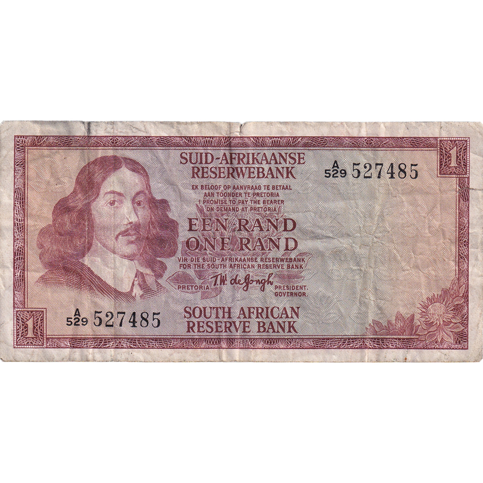 Banknote, South Africa, 1 Rand, 1966, KM:109a, VF(30-35)