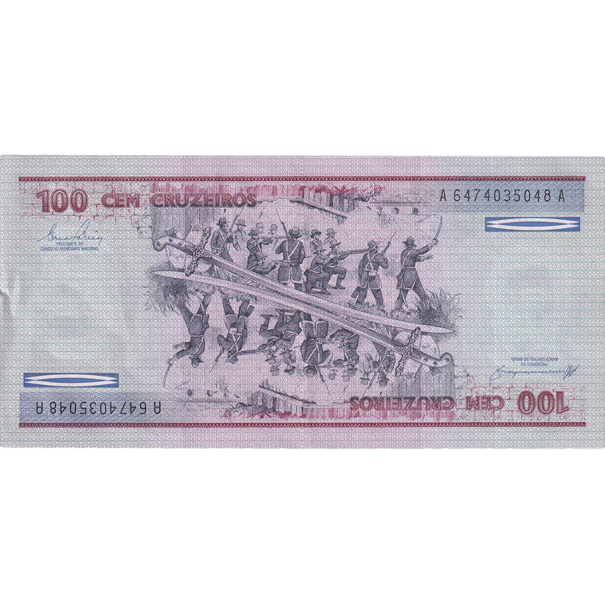 Nota, Brasil, 100 Cruzeiros, 1984, KM:198b, UNC(63)