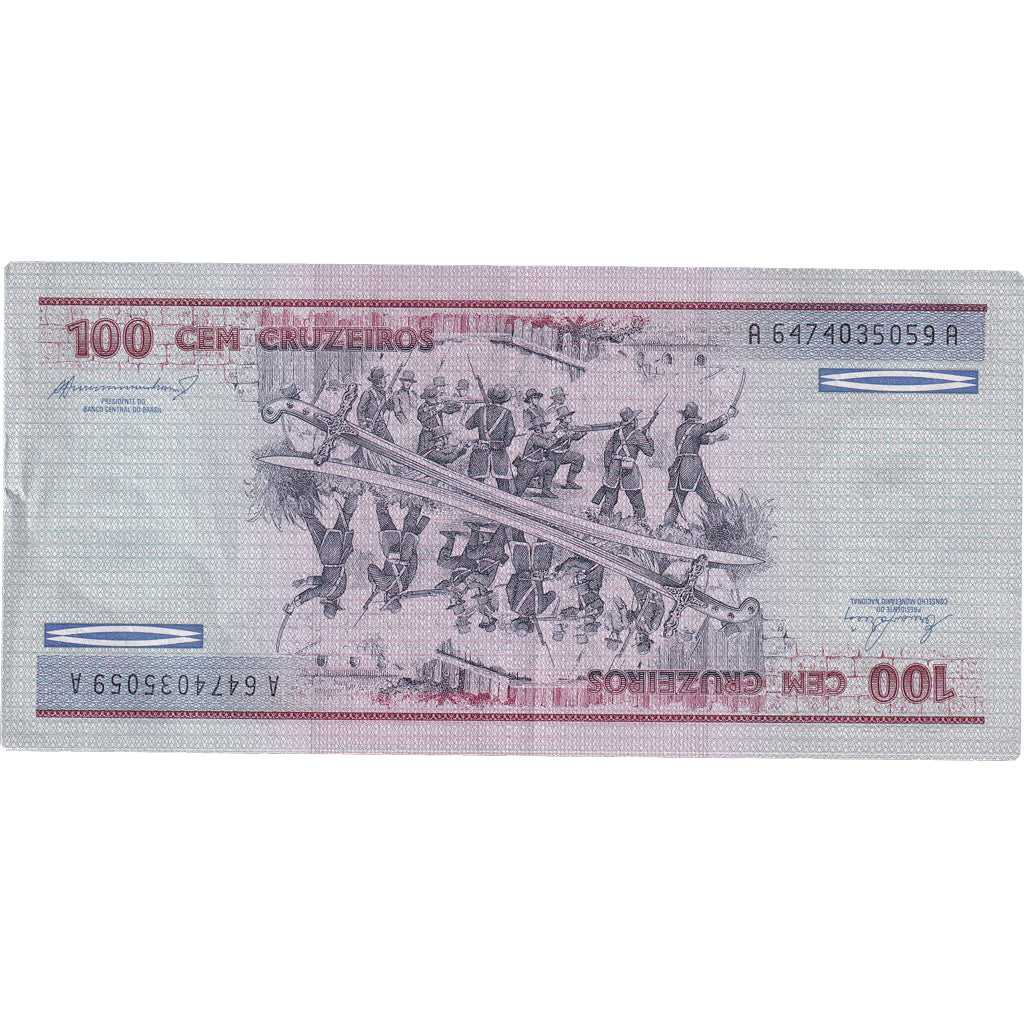 Nota, Brasil, 100 Cruzeiros, 1984, KM:198b, UNC(64)