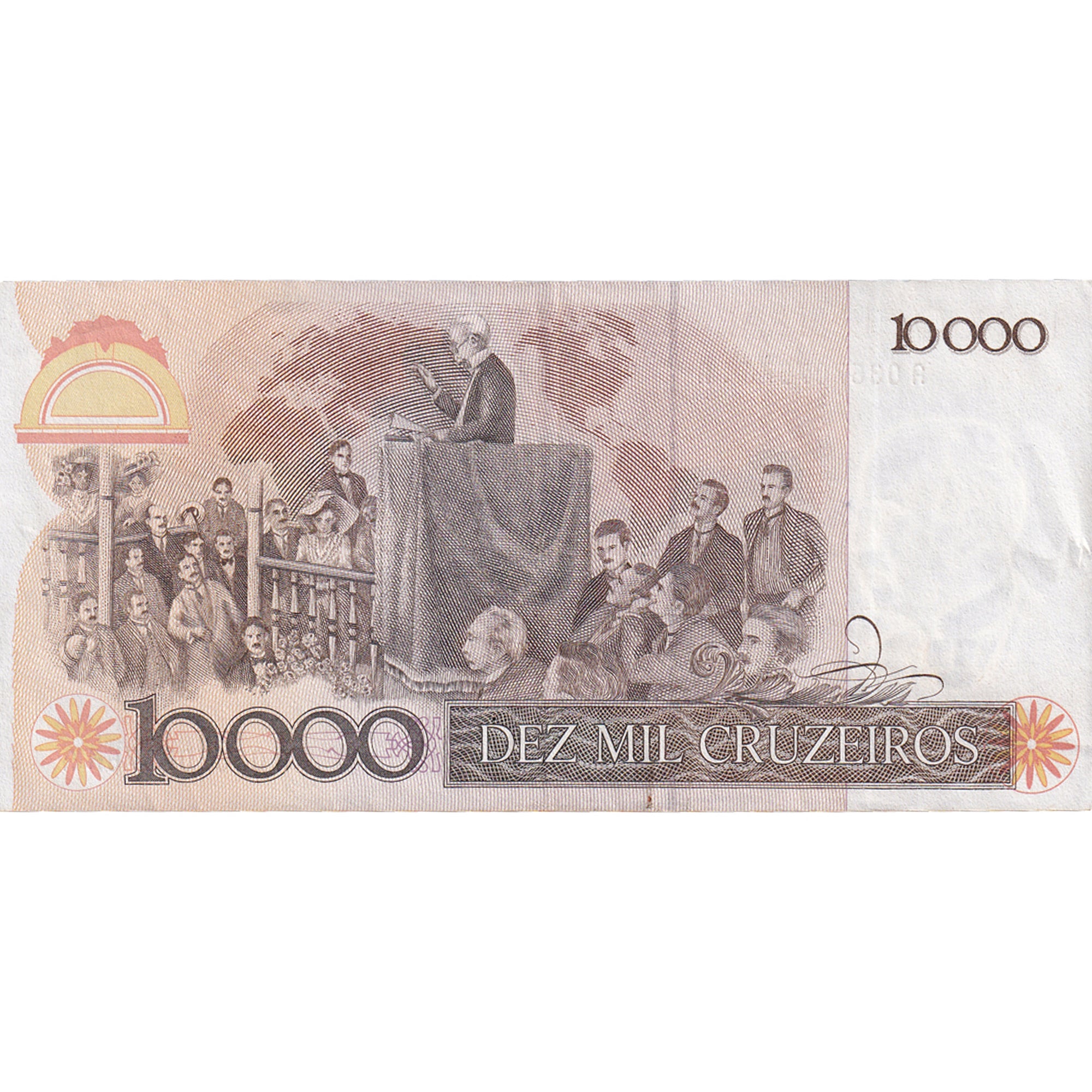 Brasilien, 10,000 Cruzeiros, Undated (1986), KM:203a, VZ