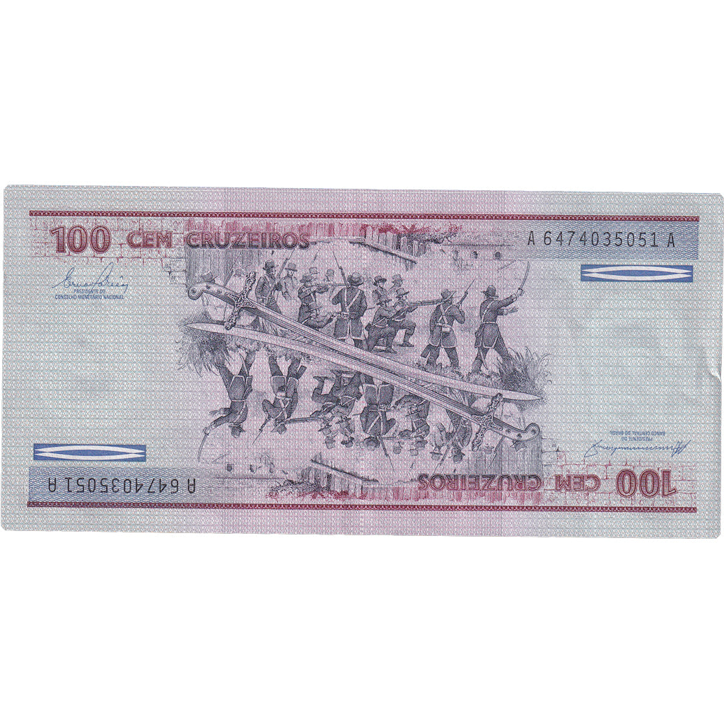 Banknot, Brazylia, 100 Cruzeiros, 1984, KM:198b, EF(40-45)