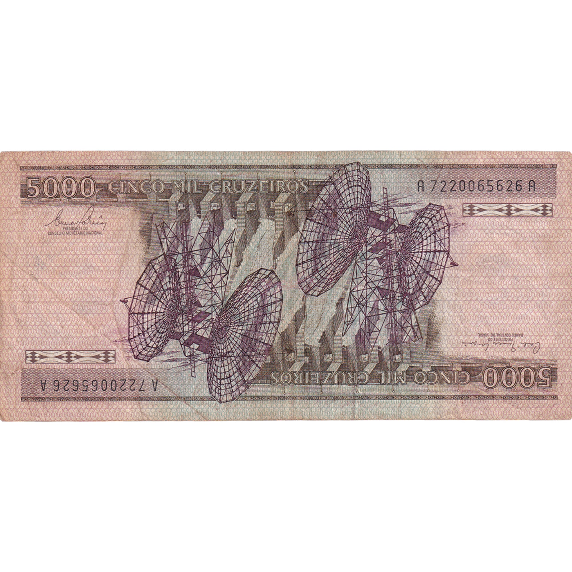 Billete, 5000 Cruzeiros, 1984, Brasil, KM:202c, BC+